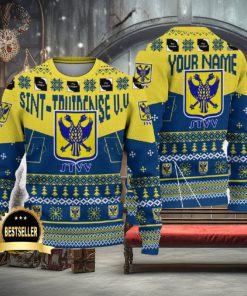 Sint Truidense VV Ugly Christmas Sweater Logo Custom Name Gift Fans