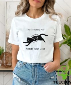 The Scratching Post Feline Fast 2023 9 miles for 9 lives cat shirt 2 The Scratching Post Feline Fast 2023 9 miles for 9 lives cat shirt