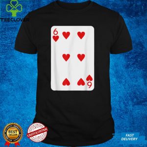 Six Of Hearts Playing Cards Halloween Costume Deck Of Cards T Shirt