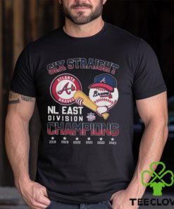 Six straight atlanta braves nl east Division champions T hoodie, sweater, longsleeve, shirt v-neck, t-shirt