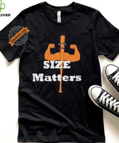 Size matters muscle baseball shirt