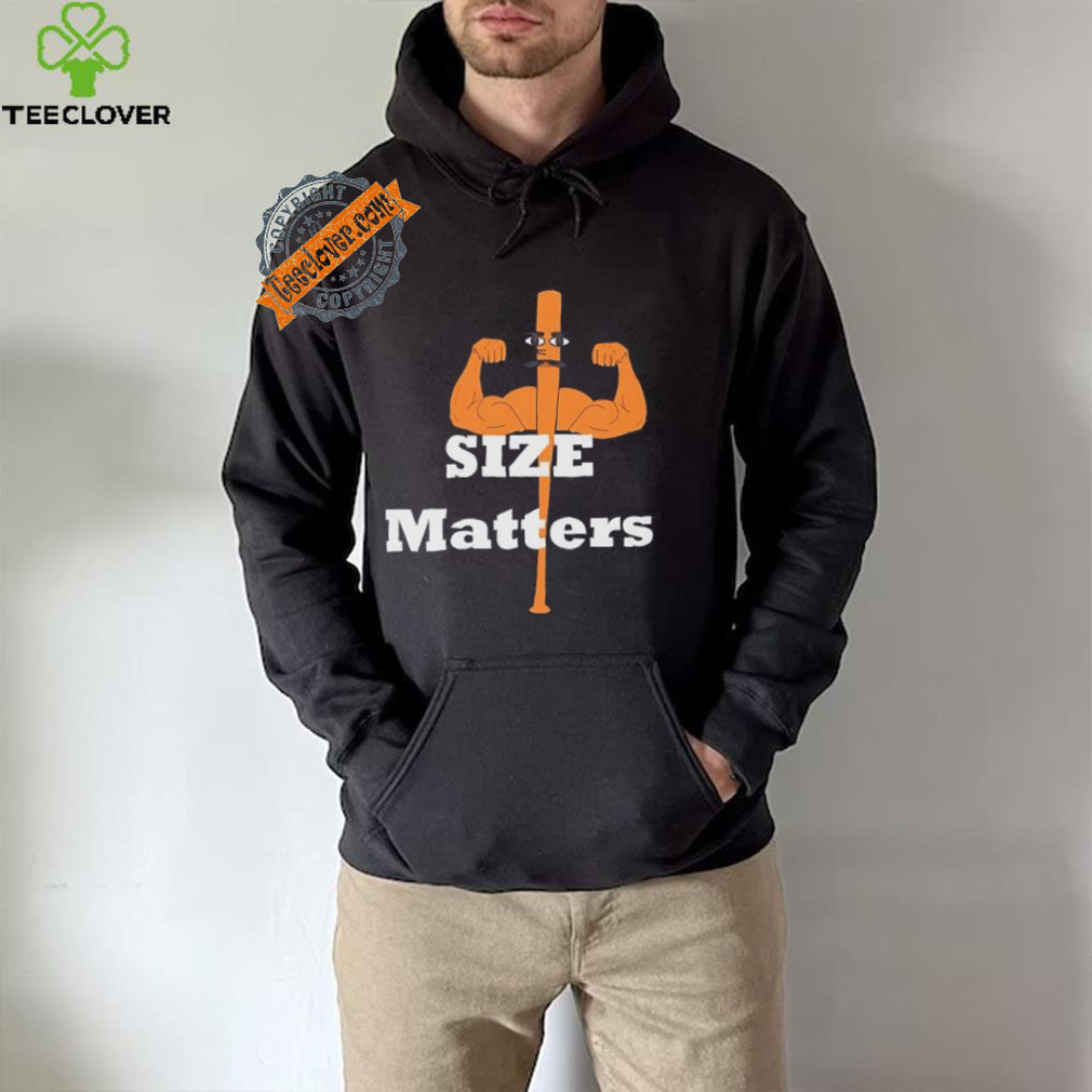 Size matters muscle baseball shirt Size matters muscle baseball shirt