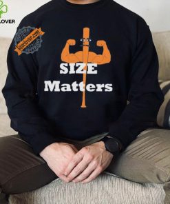 Size matters muscle baseball shirt