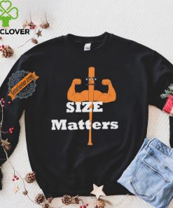 Size matters muscle baseball shirt