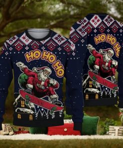 Skater Santa Claus Ugly Christmas 3D Ugly Christmas Sweater