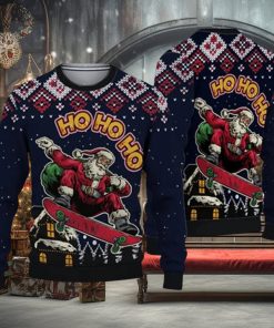 Skater Santa Claus Ugly Christmas 3D Ugly Christmas Sweater 1 Skater Santa Claus Ugly Christmas 3D Ugly Christmas Sweater