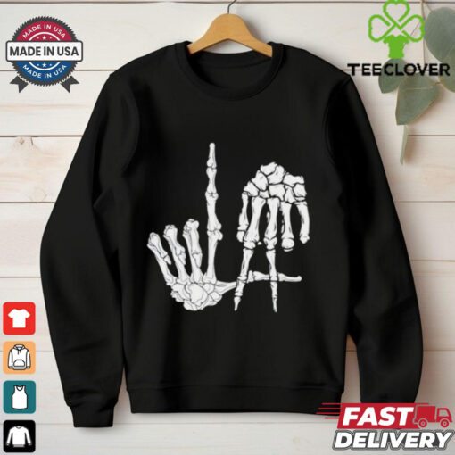 Skeleton Bone Hands Los Angeles Dodgers baseball MLB Halloween hoodie, sweater, longsleeve, shirt v-neck, t-shirt