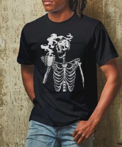 Skeleton Drinking Coffee shirt