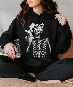 Skeleton Drinking Coffee shirt