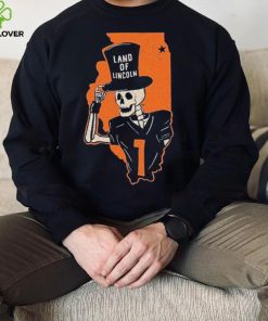 Skeleton Illinois Fighting Illini Land Of Lincoln Shirt