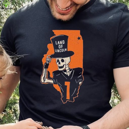 Skeleton Illinois Fighting Illini Land Of Lincoln Shirt