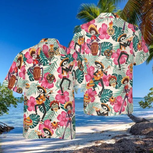Skeleton In Mexican Costumes Hawaiian Shirt Best Gift For Men And Women