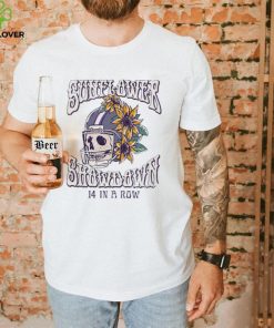 Skeleton Kansas State Wildcats Sunflowers SHowdown 14 in a Row shirt