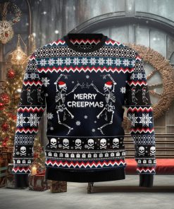 Skeleton Merry Creepmas Ugly Christmas Sweater Gift Men Women