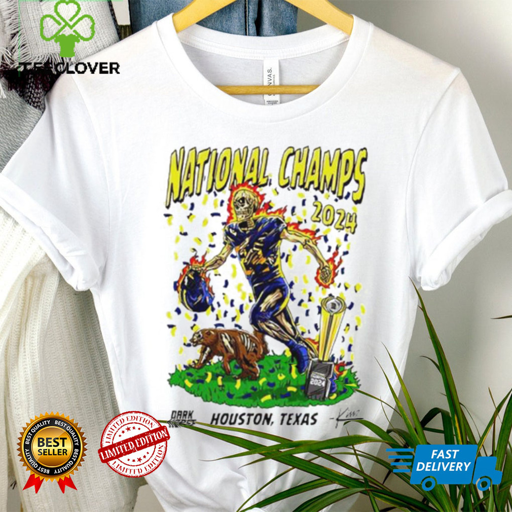 Skeleton Michigan Wolverines 2024 National Champions Houston Texas shirt