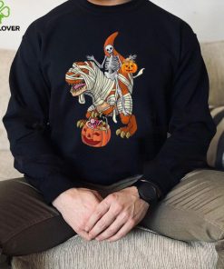 Skeleton Pumpkin Dinosaur Halloween Shirt