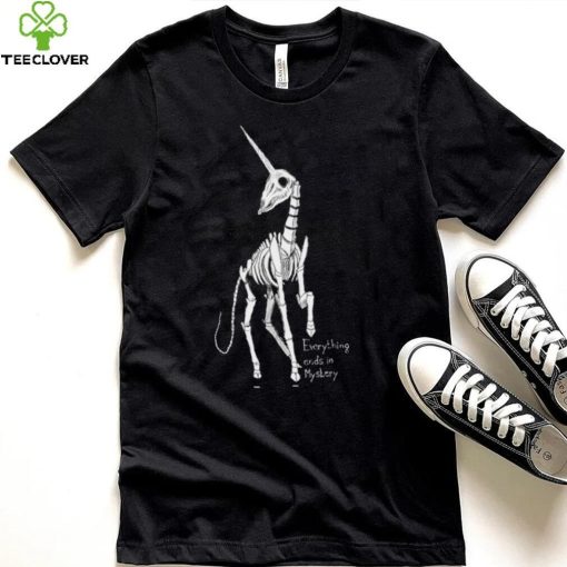 Skeleton Unicorn everything ends in mystery hoodie, sweater, longsleeve, shirt v-neck, t-shirt