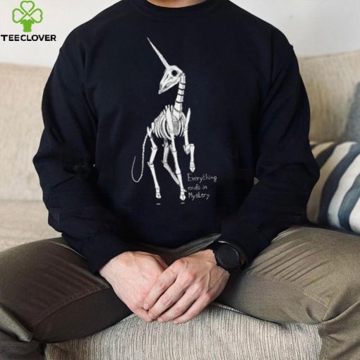 Skeleton Unicorn everything ends in mystery hoodie, sweater, longsleeve, shirt v-neck, t-shirt