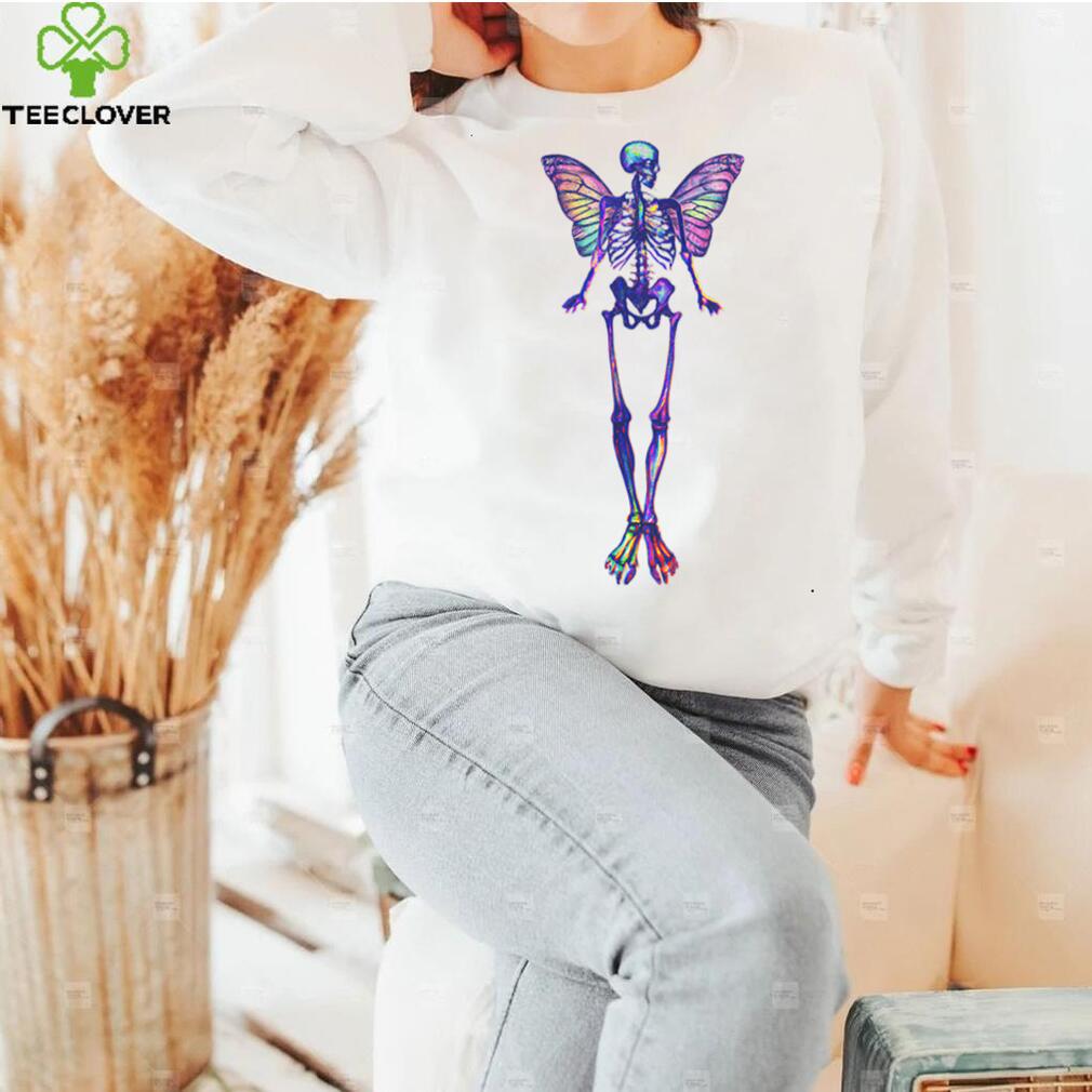Skeleton With Butterfly Wings   Grunge Fairycore Aesthetic T Shirt