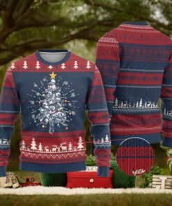 Skeleton Xmas Ugly Christmas Sweater Skull Christmas Tree