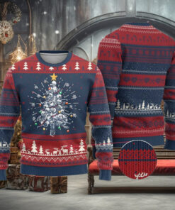 Skeleton Xmas Ugly Christmas Sweater Skull Christmas Tree