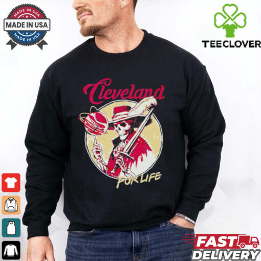Skeleton basketball Cleveland Cavaliers for life shirt