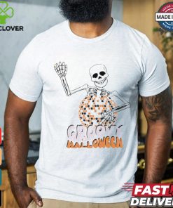 Skeleton disco ball groovy Halloween shirt
