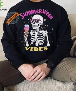 Skeleton eating ice cream summerween vibes shirt 3 Skeleton eating ice cream summerween vibes shirt