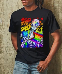 Skeleton we stand in pride shirt