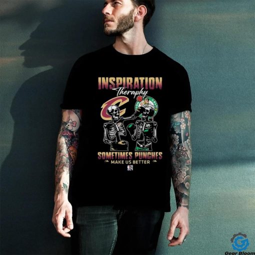 Skeletons Cleveland Cavaliers Inspiration Theraphy Sometimes Punches Make Us Better Shirt