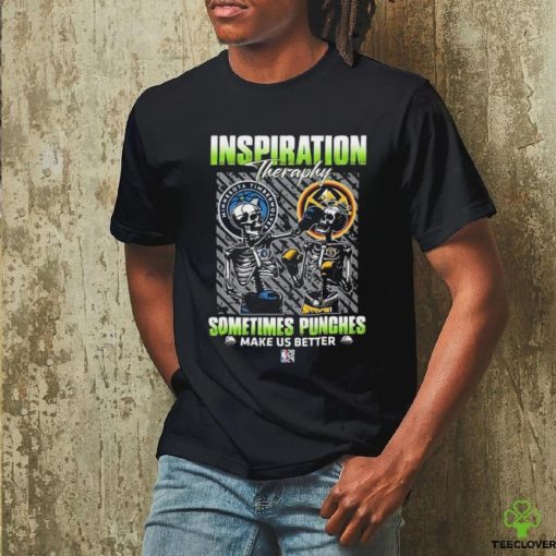 Skeletons Minnesota Timberwolves Inspiration Theraphy Sometimes Punches Make Us Better Shirt