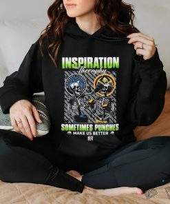 Skeletons Minnesota Timberwolves Inspiration Theraphy Sometimes Punches Make Us Better Shirt