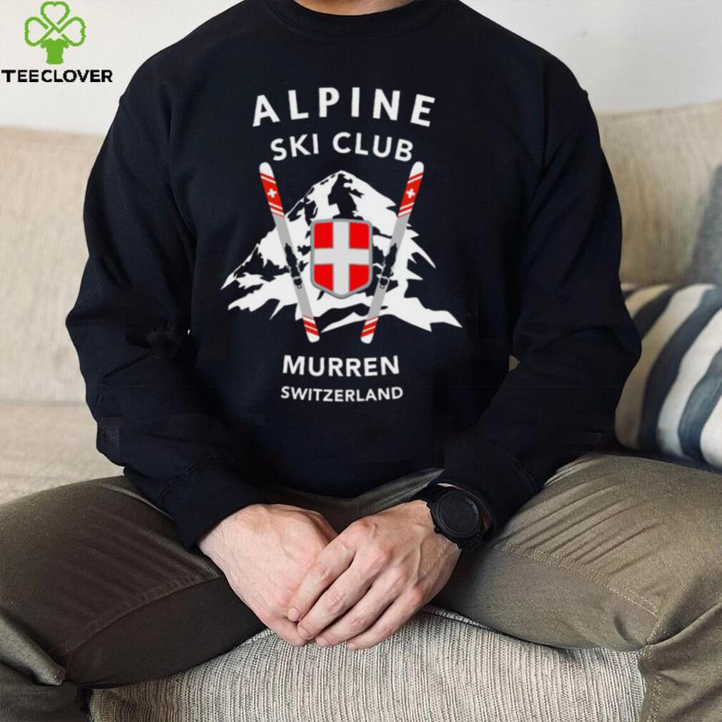 Skiiing Murren Skiers Alps Switzerland Unisex Sweatshirt Skiiing Murren Skiers Alps Switzerland Unisex Sweatshirt