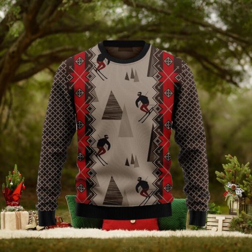 Skiing Beauty Ugly Christmas Sweater Gift Men Women