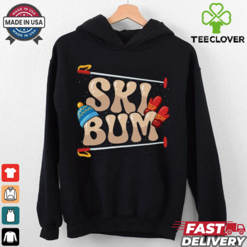 Skiing Ski Bum Ski Vacation Skiers Skiing T Shirt Recovered