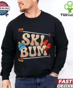 Skiing Ski Bum Ski Vacation Skiers Skiing T Shirt Recovered