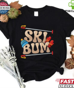 Skiing Ski Bum Ski Vacation Skiers Skiing T Shirt Recovered