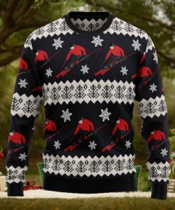 Skiing Ugly Christmas Sweater Thankgiving Gift Men Women