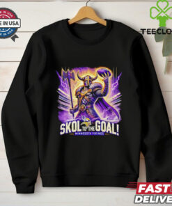Skol to the Goal Minnesota Vikings Shirt, celebrating the Vikings' fierce determination and team spirit with a bold design.