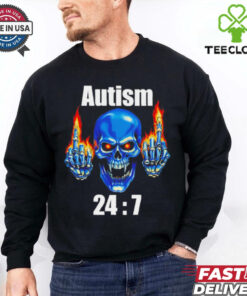 Skull Autism 24 7 shirt