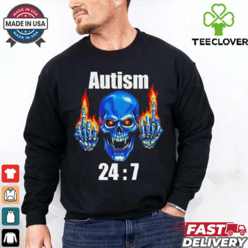 Skull Autism 24 7 shirt