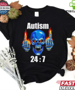 Skull Autism 24 7 shirt