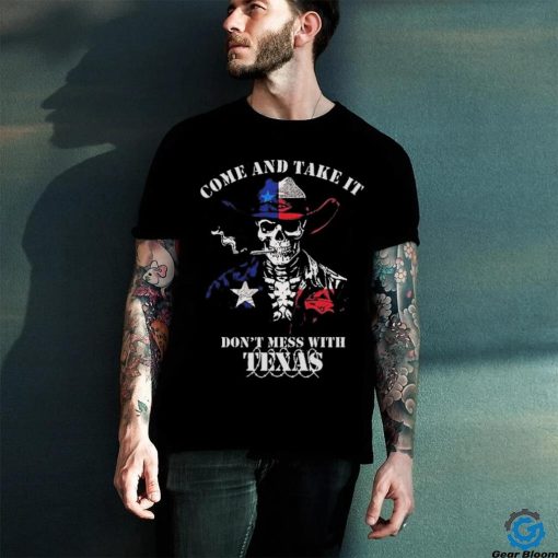 Skull Come And Take It Don’t Mess With Texas Razor Wire Shirt