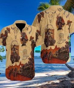 Skull Cowboy All Over Printed Hawaiian Shirt Best Gift