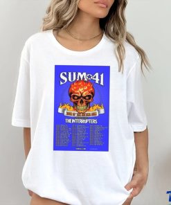 Skull Fire 2024 Sum 41 The Final World Tour poster shirt