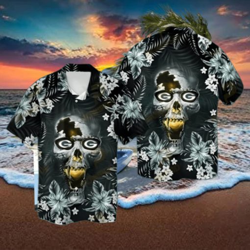 Skull Green Bay Packers Hawaiian Shirt