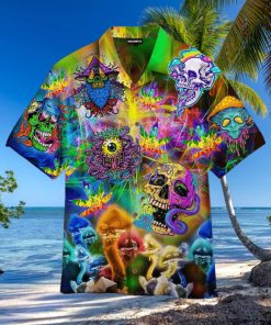 Skull Hippie Hawaiian Shirt