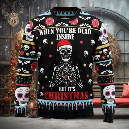 Skull Inside Ugly Christmas Sweater Thankgiving Gift Men Women