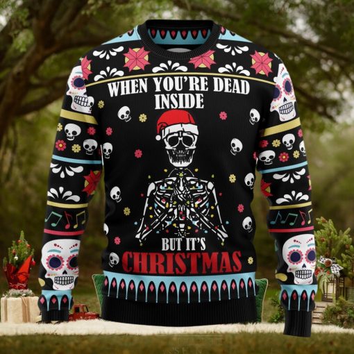 Skull Inside Ugly Christmas Sweater Thankgiving Gift Men Women