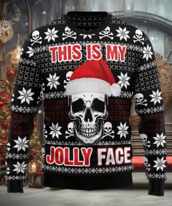 Skull Jolly Face Ugly Christmas Sweater Thankgiving Gift Men Women